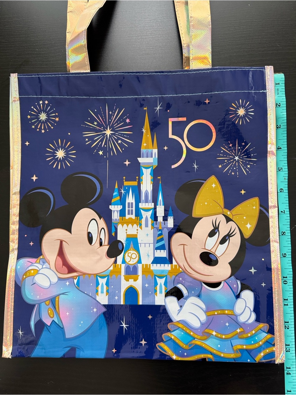 Disney Parks WDW 50th Magical Celebration Medium & Small Reusable Tote Bag New - Picture 5 of 8